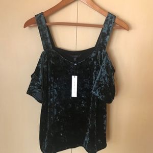 NWT Sanctuary velvet cold shoulder